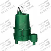 MYERS Effluent Pump: 1/2 hp, 115V AC, Single Phase, 87 gpm Flow Rate @ 10' of Head, 44 ft Max. Head (MPN ME45MC-11). Key specifications — Impeller Material: Cast Iron; Rated Voltage: 115V AC; Brand: MYERS; Switch: Piggyback Tether Float.