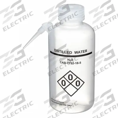 APPROVED VENDOR Wash Bottle: 500 mL, Distilled Water, Wide, Integrated Spout Spout - Wide Mouthed Integrated Spout Wash Bottles