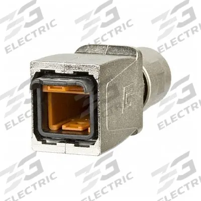 METZ CONNECT Plug Housing: Plug Housing, 1 Ports, Metal, IP65/IP6X/IPX7, -40°F to 158°F - Plug-Style Data & Network Connector Housings