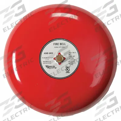EDWARDS SIGNALING Fire Bell: 24V DC, Bell Sound, Red, Bell, 3 1/2 in Overall Dp - Fire Alarm Bells