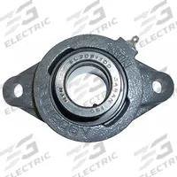 NTN 2 Bolt Flange Bearing: Radial Ball, 1 1/4 in Bore, Cast Iron, Eccentric Collar, 5 19/32 in Lg (MPN UELFLU-1.1/4SM). Key specifications — Bore Type: Cylindrical; Brand: NTN; Lubricant Material: NLGI #3 Equivalent; Mounting Bolt Size: 1/2 in; System of Measurement: Inch.