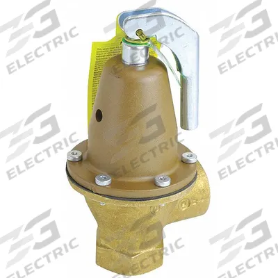 Watts Pressure Relief Valve: FNPTF x FNPTF, 1 1/4 in x 1 1/4 in - ASME Section XIII Hot Water Pressure Relief Valves