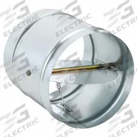14"dia Galvanized Steel Fire Damper: Dynamic, 14 in Duct, 14 in L, Galvanized Steel Frame, Spring (MPN 2TFZ9). Key specifications — Brand: DAYTON; Blade Type: Butterfly; Closure Type: Spring; Mounting Position: Vertical.