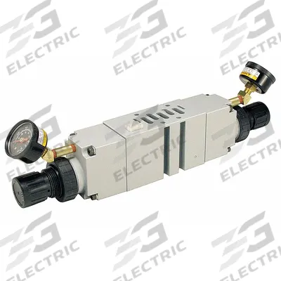 Parker Manifold Air Regulator: 6 cfm Max Flow Rate, 5 psi to 125 psi, 120°F Max Op Temp - Speedaire Sandwich Manifold Compressed Air Regulators