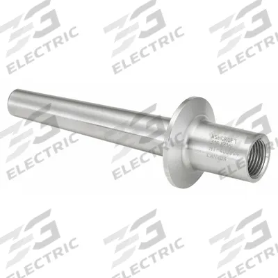ASHCROFT Sanitary Clamp Thermowell: Stainless Steel, For 12 in Stem Lg - Sanitary Clamp Thermowells