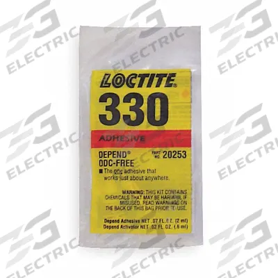 LOCTITE Acrylic Adhesive: AA 330, Activator Cured, 3 mL, Tube, Yellow - Ready-to-Mix Acrylic Tubes & Bottles