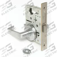 BEST Door Lockset: Privacy Lever Locksets, Chrome, ADA Compliant, Interchangeable Core (MPN 45H0L15H626). Key specifications — Ligature Resistance: Not Ligature-Resistant; Brand: BEST; Lockset Function ANSI Code: F19; Visual Indicator Message: No Message; Lockset Style: 40H Rose; ADA Compliant: Yes; Finish: Satin Chromium-Plated : Stainless Steel.