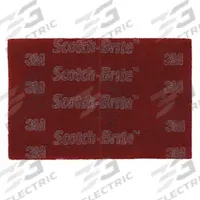 SCOTCH-BRITE Sanding Hand Pad: 6 in x 9 in, Aluminum Oxide, Very Fine, Maroon, 7447B Pro, 60 PK (MPN 7100112579). Key specifications — Series: 7447B Pro; Brand: SCOTCH-BRITE.