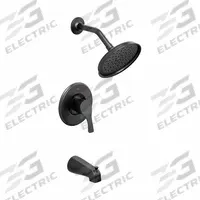 CFG Tub and Shower Faucet: T58913, 1.75 gpm Fixed Showerhead Flow Rate, Black, Single Function (MPN T58913EPBL). Key specifications — Series: T58913; Showerhead Spray Patterns: Single.