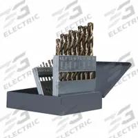 CLE-LINE Jobber Length Drill Bit Set: 19 Pc, 1 mm to 10 mm by 0.5 mm, 135° Split Point (MPN C21166). Key specifications — attr1236168: Metal Index.
