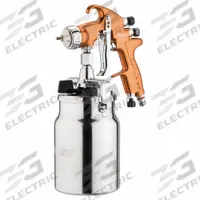 DEVILBISS Spray Gun Kit: 8 in, 1/4 in Air Inlet Size, Dyes/Glazes/Lacquers/Paints/Stains, BSP/NPS (MPN ADV-S510-18). Key specifications — Brand: DEVILBISS; Air Consumption: 6.4 cfm @ 14.5 psi; Air Inlet Type: NPS; Compatible Fluid Type: Dyes; Material: Aluminum.