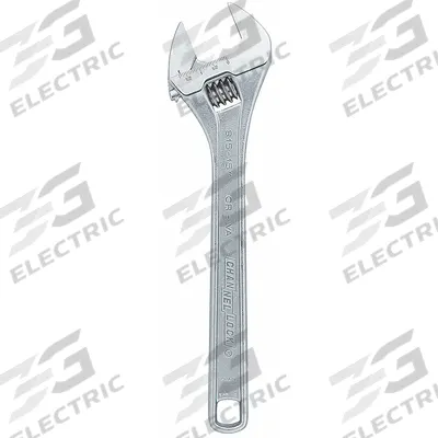 CHANNELLOCK Adjustable Wrench: Alloy Steel, Chrome, 15 in Overall Lg - General Purpose Adjustable Wrenches