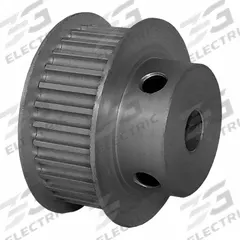 DAYTON Timing Pulley: Curvilinear, Fixed, For 9 mm Belt Wd, 30 Teeth, 3 mm Pitch, Aluminum (MPN 30-3M09M6FA6). Key specifications — Brand: DAYTON; Finish: Clear Anodized; For Belt Series: Powerhouse®.