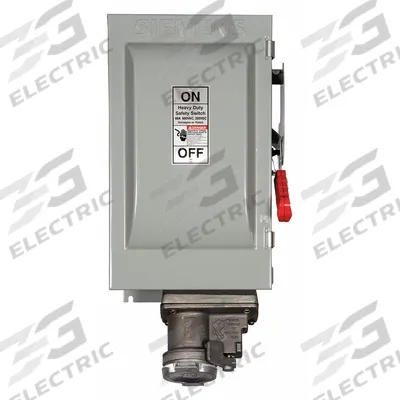 Siemens Safety Switch: Non-Fusible, 100 A, Three Phase, 600V AC, Galvanized Steel - Non-Fusible Safety Switches