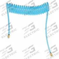 SPEEDAIRE Coiled Air Hose: 1/4 in Hose Inside Dia., Light Blue, Brass x Brass, MNPT x MNPT (MPN 1VEJ8). Key specifications — Fitting Material: Brass x Brass; Fitting Type: MNPT x MNPT; Hose Color: Light Blue; Brand: SPEEDAIRE.