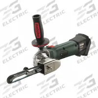 METABO Cordless Band File: LXT®, Bare Tool, 3/4 in Belt Wd, 18 in Belt Lg, 270° Rotation, 1,575 SFPM (MPN BF 18 LTX 90 BARE). Key specifications — attr663644: Band File; attr663651: Cordless; attr663658: Bare Tool; attr663657: LXT®; attr663654: Bare Tool; attr663663: METABO.