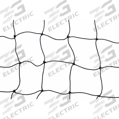 US NETTING Knotted Nylon Rack Net Panel: 360 in x 1/8 in x 240 in, Nylon, Black - Pallet Rack Netting