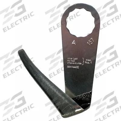 FEIN Oscillating Scraper Blade: 3 3/4 in Blade Wd, 4 3/4 in Blade Lg, Hooked - 12-Point Mounted Blades