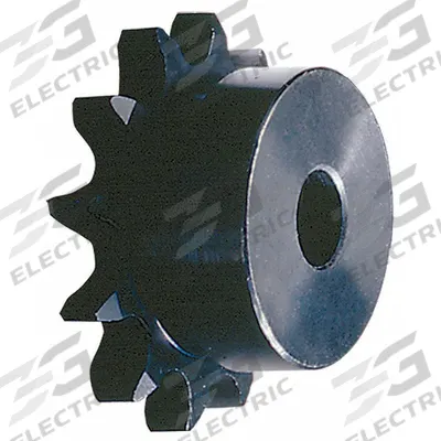 TSUBAKI Sprocket: One-Sided Hub, For Single Strands, 60, 23 Teeth, 5.508 in Pitch Dia - Size 60 Plain-Bore Roller Chain Sprockets