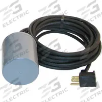 ZOELLER Float Switch: Narrow-Angle/Wide-Angle, Normally Open (Pump Down), 115V AC, 15 A, Pump Duty (MPN 10-0032). Key specifications — Rated Voltage: 115V AC; Brand: ZOELLER; Electrical Connection: Piggyback Plug; Counterweight/Mounting: Pipe Clamp Required.