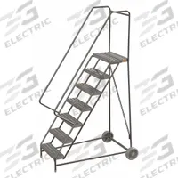 TRI-ARC Wheelbarrow Ladder: 5.8 ft Platform Ht, Assembled, No Locking Mechanism, Aluminum (MPN WLARTR107164). Key specifications — attr1051219: Gray; attr1051213: TRI-ARC; attr1051229: Double Handrails; attr1085465: None.