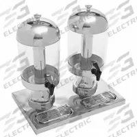 AMERICAN METALCRAFT Double Juice Dispenser: 4.3 gal, Silver, Polycarbonate, Round, 2 Dispensers (MPN JUICE2). Key specifications — Material: Polycarbonate; Manufacturer Part Number: JUICE2; Brand: AMERICAN METALCRAFT.