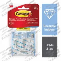 COMMAND Hook: 1 7/8 lb Wt Capacity, 1 Points per Hook, Clear, 2 5/32 in Overall Ht, 6 PK (MPN 17065CLR-6ES). Key specifications — Brand: COMMAND; Color: Clear.