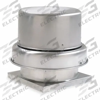Dayton Axial Downblast Roof Exhaust Fan: Belt Drive, Includes Drive Pack, 24 in Blade - Clean Air Belt-Drive Fans with Drive
