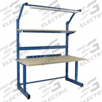 BENCHPRO Workbenches: Adj Ht, Particleboard, 60 in x 30 in, 1,000 lb Overall Load Capacity, Blue (MPN DPBC-5). Key specifications — Brand: BENCHPRO; Height Adjustability: Adjustable Height.