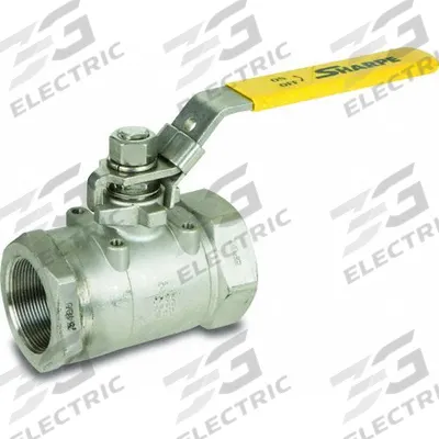 SHARPE Manual Two-Way Ball Valve: 1 in, Stainless Steel, Straight Valve Body, FNPT x FNPT - Stainless Steel Ball Valves