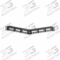 Patch Panel: 1 Rack Units, 24 Ports, Angled, Adhesive Label/Front Numbered, Unshielded, Rear Access (MPN CPPA24FMWBLY). Key specifications — Brand: PANDUIT; Compatible Adapter Type: Panduit Mini-Com Modules; Material: Steel; _Access Type: Rear Access; _Port Labeling: Adhesive Label; _Series: Mini-Com; _Shielded: Unshielded.