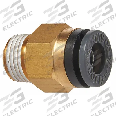 SUR&R Male Connector: NPT, Brass - Air Brake Composite Hose Push-In Fittings