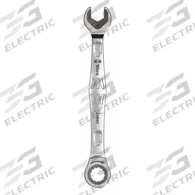 WERA Combination Wrench: Alloy Steel, Nickel Chrome, 12 mm Head Size, 6 5/8 in Overall Lg - Metric Spline Ratcheting Combination Wrenches