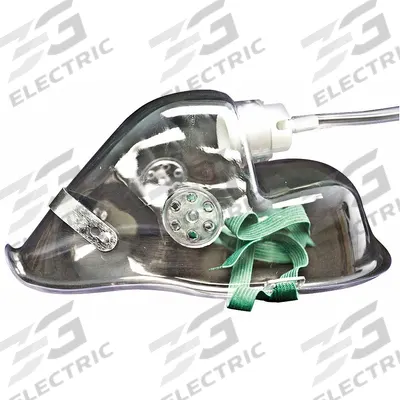 MEDSOURCE Oxygen Mask: 25 lpm Flow Rate - Max, 0 lpm Flow Rate - Min, PVC - Medium-Concentration Oxygen Masks