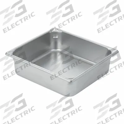 VOLLRATH Steam Table Pan: Two-Thirds Size, Rectangular, 22 ga Gauge, 9.3 qt Capacity - Steam Table Pans