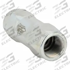 PARKER Hydraulic Check Valve: 3,000 psi, 100 gpm, 1 in, NPT (MPN DC-1000-5). Key specifications — Body Material: Steel; Outlet Connection Type: NPT; Brand: PARKER; Inlet Connection Type: NPT.