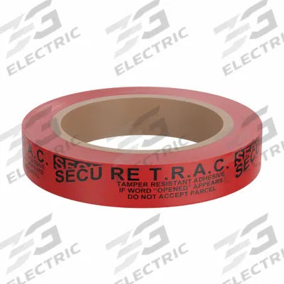 NOVAVISION Tamper Evident Tape: 2 mil Tape Thick, Red, Secure T.R.A.C., 1 in x 60 yd - Handheld Tamper-Evident Packing Tape