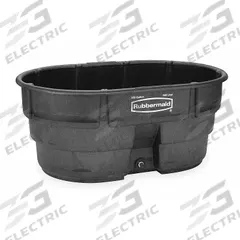 RUBBERMAID COMMERCIAL PRODUCTS Stock Tank: 150 gal, 58 in x 39 in x 25 in, 47 in x 29 in, Plastic (MPN FG424500BLA). Key specifications