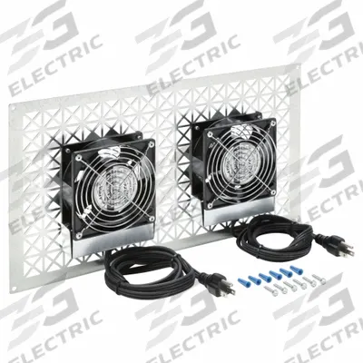 TJERNLUND Crawl Space Fan: Supply, 220 cfm Max Airflow, 2 Fans, 40 W, 6 ft Cord - Crawlspace Supply Fans