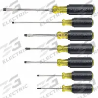 KLEIN TOOLS General Purpose Screwdriver Set: 1-10 Pieces, 7 Pieces, Phillips/Slotted Tip (MPN 85076). Key specifications — attr1205274: KLEIN TOOLS; attr1205269: 5/16 in.