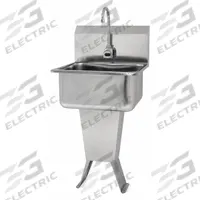 SANI-LAV Hands-Free Sink: 41 1/2 in Overall Ht, 19 in Bowl Lg, 10 in Bowl Dp, 0.5 gpm Flow Rate (MPN ESB2-521L-0.5). Key specifications — Includes Side Splash: Side Splash Not Included; Power Source: Battery Powered; Brand: SANI-LAV.