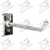 TRESTON Single Rod Pegboard Hook: 3 7/8 in x 3 15/16 in x 1 3/4 in, 5 Hooks, Screw-In, Surface (MPN 853211-51). Key specifications — Mounting Type: Surface; Includes: Black Holding Clip; Finish: Zinc-Plated; Color: Silver; Accessory Type: Single Hook; Locking System: Screw-In; Material: Steel; Brand: TRESTON.