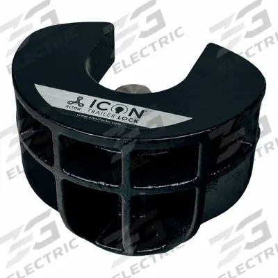 ALTOR LOCKS Coupler Lock: Black, Stainless Steel, Powder Coated - Coupler Locks