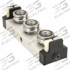 PBC LINEAR Linear Slide Roller Carriage: RRS, Size 65, 3-Roller Assembly, Roller (MPN RRS65). Key specifications — For Use With: Redi-Rail Sliders; Product Type: Roller; Carriage Material: Aluminum; For Rail Size: Size 65.