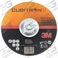 3M CUBITRON II Cut-Off & Grinding Wheel: Type 27, 9" x 1/8" x 7/8", Ceramic, 36 Grit (MPN 60440240889). Key specifications — Brand: 3M CUBITRON II.