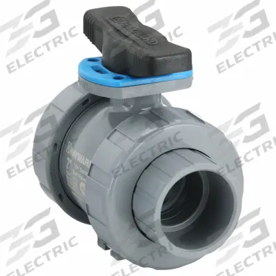 HAYWARD FLOW CONTROL Manual Two-Way Ball Valve: 2 in, CPVC, Straight - Vented CPVC Ball Valves