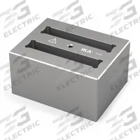 IKA Dry Block: Anodized Aluminum, 3 3/4 in Overall Wd, 3 in Overall Lg, 25 3/8 mm Well Dp (MPN 4470700). Key specifications — Product Type: Dry Block Heater; Includes Thermometer Well: Yes; Material: Anodized Aluminum; Brand: IKA.