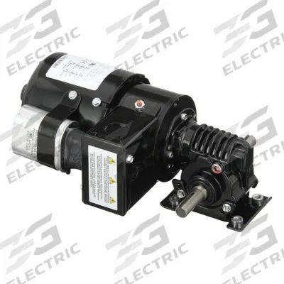 Dayton Gearmotor: Right Angle, Dual Output Shafts, PSC, TEFC, 54 RPM, 45 in-lb Max Torque - Right Angle AC Gearmotors