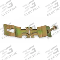 EMT Conduit Angler Clamp: Steel, Electroplated, 1 1/2 in Conduit Trade Size (MPN C109 1-1/2). Key specifications — Color: Gold; Material: Steel; Finish: Electroplated; For Use With: RMC.