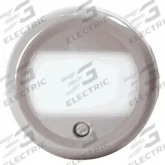 ECCO Dome Light: Round, 12-24V DC, LED, Clear, White, 5 1/8 in Overall Dia, 5 1/8 in Overall Lg (MPN EW0204). Key specifications — Lens Color: Clear; Mount Type: Fastener; Electrical Connection: Blunt Cut Wires; Housing Color: White; Brand: ECCO; Operating Voltage: 12-24V DC; Mount Style: Surface.